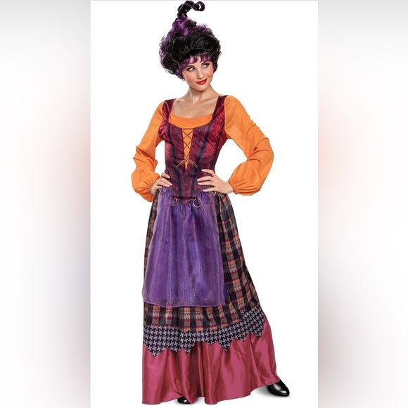 Disney Dresses & Skirts - Official Disney Hocus Pocus Costume Mary Sanderson witch dress adult costume NEW